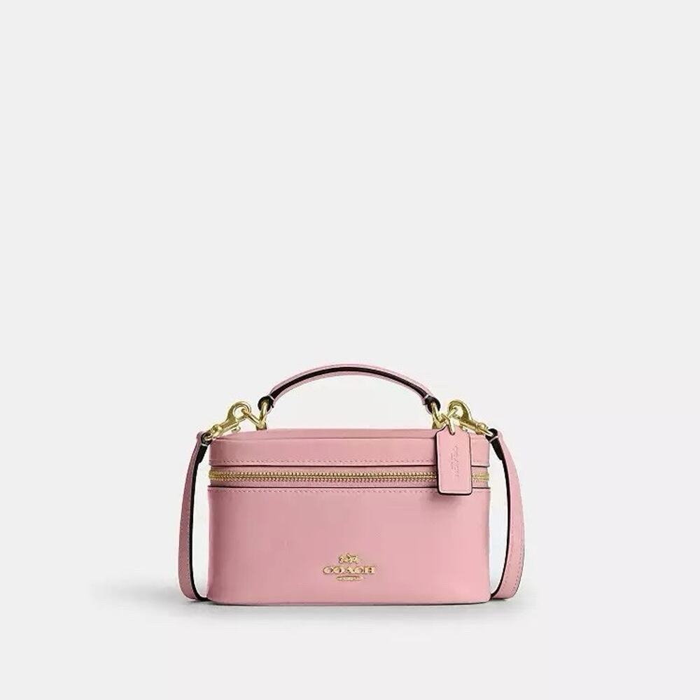 NWT Coach Rainer Crossbody Bag 18 CEO24 Gold/Soft Pink Shiny smooth leather - Picture 5 of 8